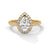 Pear Halo Lab Grown Diamond Gold Ring with Micro Pave Accent Stone
