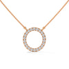 Eternal Circle Lab Grown Diamond Halo Gold Pendant Chain