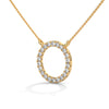 Eternal Circle Lab Grown Diamond Halo Gold Pendant Chain
