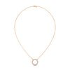 Eternal Circle Lab Grown Diamond Halo Gold Pendant Chain