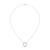 Eternal Circle Lab Grown Diamond Halo Gold Pendant Chain