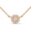 Radiant Halo Lab Grown Diamond Gold Pendant Chain