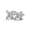 Floral Radiance Marquise Lab Grown Diamond Gold Stud Earrings