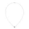 Radiant Halo Lab Grown Diamond Gold Pendant Chain