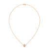 Radiant Halo Lab Grown Diamond Gold Pendant Chain