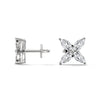 Floral Radiance Marquise Lab Grown Diamond Gold Stud Earrings