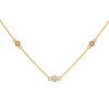 Lab Grown Diamond Station Gold Pendant Chain