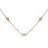 Lab Grown Diamond Station Gold Pendant Chain