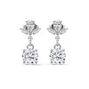 Petal Drop Elegance Lab Grown Diamond Gold Dangle Earrings