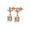 Petal Drop Elegance Lab Grown Diamond Gold Dangle Earrings