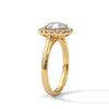 Classic Halo with Brilliant Round Center Lab Grown Diamond Gold Ring
