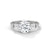 Round Center with Baguette Side Lab Grown Diamond Gold Ring