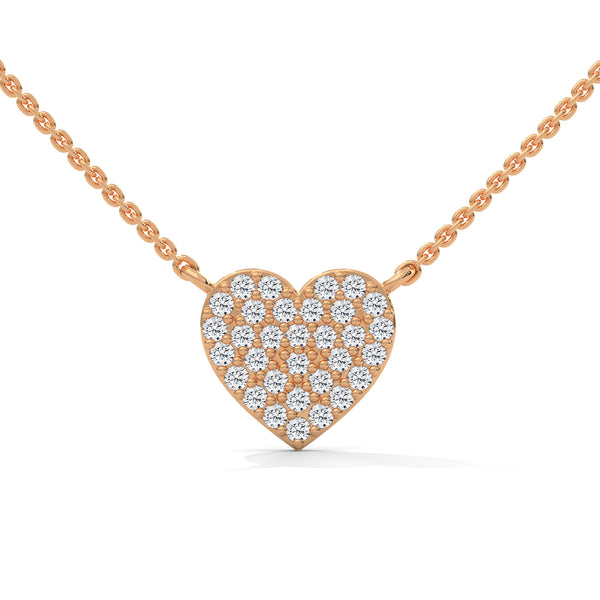 Eternal Love Lab Grown Diamond Heart Gold Pendant Chain