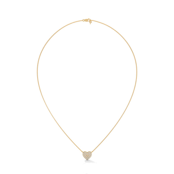 Eternal Love Lab Grown Diamond Heart Gold Pendant Chain