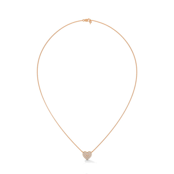 Eternal Love Lab Grown Diamond Heart Gold Pendant Chain