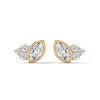 Leaf Whisper Marquise Lab Grown Diamond Gold Earrings