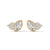 Leaf Whisper Marquise Lab Grown Diamond Gold Earrings