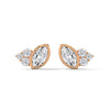 Leaf Whisper Marquise Lab Grown Diamond Gold Earrings