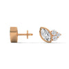 Leaf Whisper Marquise Lab Grown Diamond Gold Earrings
