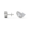 Leaf Whisper Marquise Lab Grown Diamond Gold Earrings