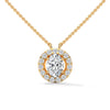 Oval Radiance Lab Grown Diamond Gold Pendant Chain
