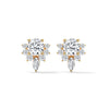 Blooming flower Lab Grown Diamond Floral Gold Earrings