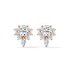 Blooming flower Lab Grown Diamond Floral Gold Earrings