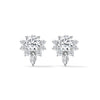 Blooming flower Lab Grown Diamond Floral Gold Earrings