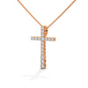 Faith & Brilliance Lab Grown Diamond Cross Gold Pendant Chain