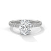Classic Four Prong Setting Oval Cut Lab Grown Diamond Gold Ring