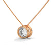 Eternal Glow Lab Grown Diamond Bezel Gold Pendant Chain