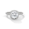 Radiant Halo Lab Grown Diamond Gold Engagement Ring