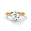 Four-Prong Classic Lab Grown Diamond Gold Ring