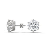 Crown Radiance: Lab Grown Diamond Halo Gold Stud Earrings