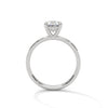 Modern Oval Cut Pave Lab Grown Diamond Gold Ring