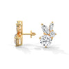 Eternal Petal Marquise & Round Lab Grown Diamond Gold Earrings