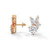 Eternal Petal Marquise & Round Lab Grown Diamond Gold Earrings