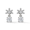 Celestial Radiance Lab Grown Diamond Gold Drop Earrings