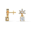 Celestial Radiance Lab Grown Diamond Gold Drop Earrings