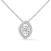 Lab Grown Diamond Teardrop Gold Pendant Chain