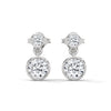 Bezel Set Lab Grown Diamond Gold Drop Earrings
