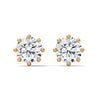 Classic Brilliance Six-Prong Lab Grown Diamond Gold Stud Earrings