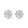 Classic Brilliance Six-Prong Lab Grown Diamond Gold Stud Earrings