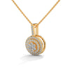 Radiant Circles Lab Grown Diamond Multi-Halo Gold Pendant
