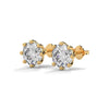 Classic Brilliance Six-Prong Lab Grown Diamond Gold Stud Earrings