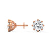 Classic Brilliance Six-Prong Lab Grown Diamond Gold Stud Earrings