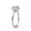 Round Halo Lab Grown Diamond Gold Ring