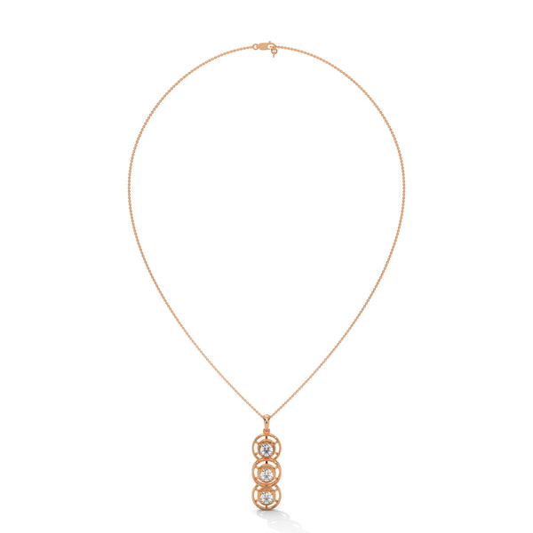 Trinity Glow Lab Grown Diamond Three-Stone Gold Pendant