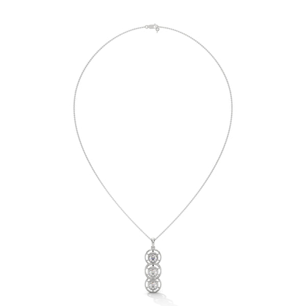 Trinity Glow Lab Grown Diamond Three-Stone Gold Pendant