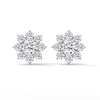 Eternal Bloom Floral Cluster Lab Grown Diamond Gold Earrings